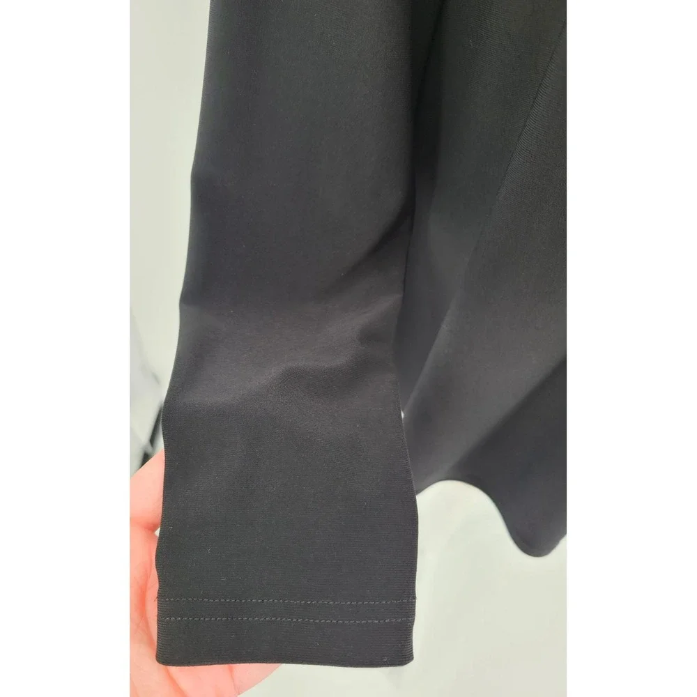 Sympli PeekaBoo Tunic Top 10 Black Stretch Minimalist Neutral Capsule Keyhole - Picture 11 of 11